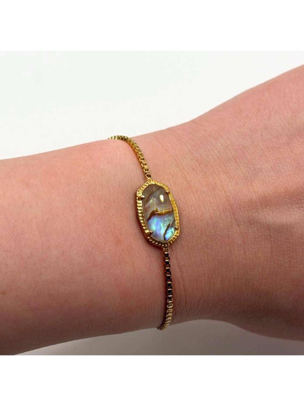 Kendra Scott Gold-Tone Adjustable Bracelet With Crystal Accents - Picture 2 of 5